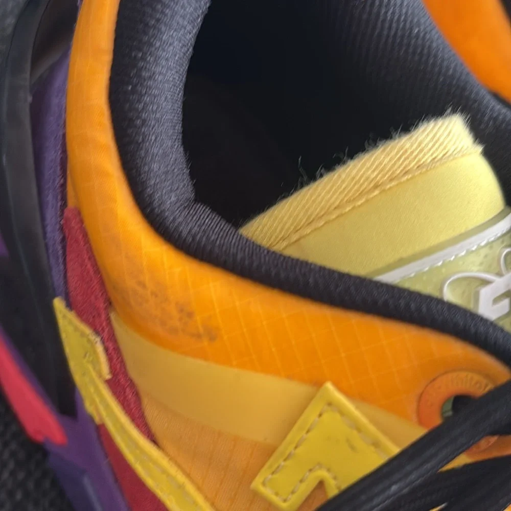 Vibrant Yellow and Red Sneakers - Picture 9 of 14